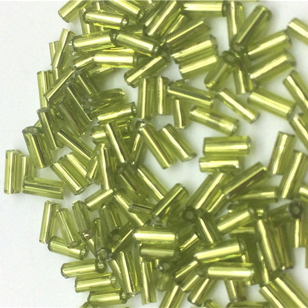 DIY 2*6mm 200pcs/lot Crystal Glass Bugle Beads European Seed Long Tube Two Hole Spacer Beads ForNecklace Bracelet Jewelry Making