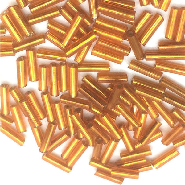 DIY 2*6mm 200pcs/lot Crystal Glass Bugle Beads European Seed Long Tube Two Hole Spacer Beads ForNecklace Bracelet Jewelry Making