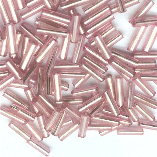 DIY 2*6mm 200pcs/lot Crystal Glass Bugle Beads European Seed Long Tube Two Hole Spacer Beads ForNecklace Bracelet Jewelry Making