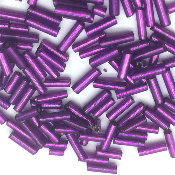 DIY 2*6mm 200pcs/lot Crystal Glass Bugle Beads European Seed Long Tube Two Hole Spacer Beads ForNecklace Bracelet Jewelry Making