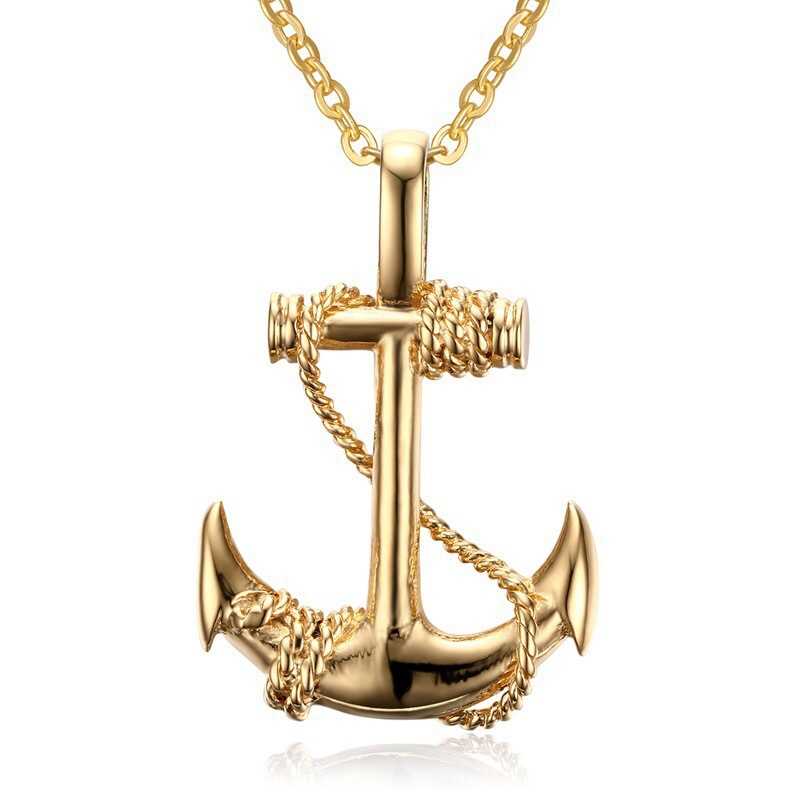 Creativity Simple Jewelry Accessories Alloy Wholesale Pendant Men Necklaces Cheap Popular Vintage Gift Anchor Necklace Fashion