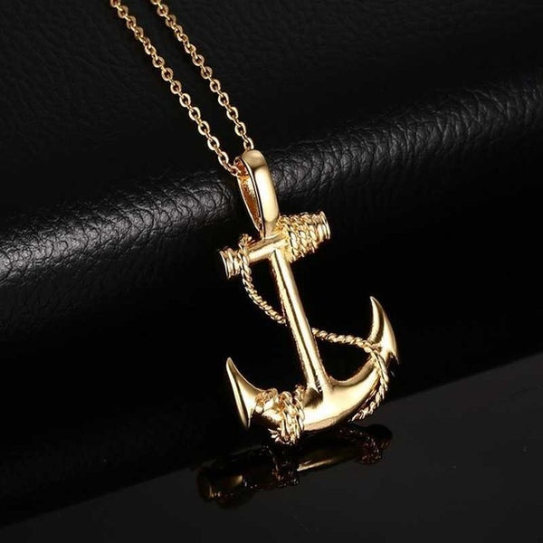 Creativity Simple Jewelry Accessories Alloy Wholesale Pendant Men Necklaces Cheap Popular Vintage Gift Anchor Necklace Fashion