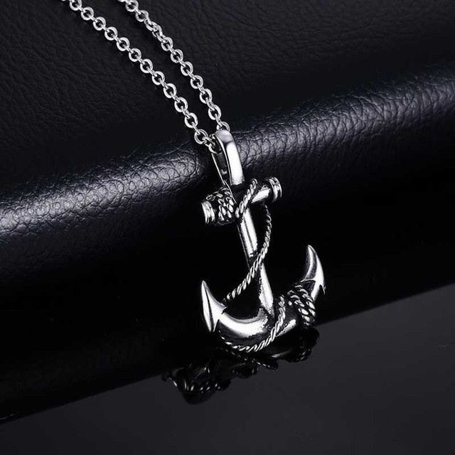 Creativity Simple Jewelry Accessories Alloy Wholesale Pendant Men Necklaces Cheap Popular Vintage Gift Anchor Necklace Fashion