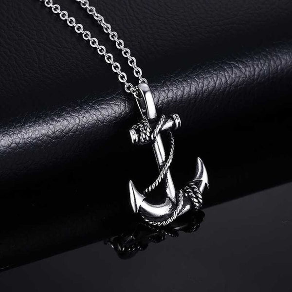 Creativity Simple Jewelry Accessories Alloy Wholesale Pendant Men Necklaces Cheap Popular Vintage Gift Anchor Necklace Fashion