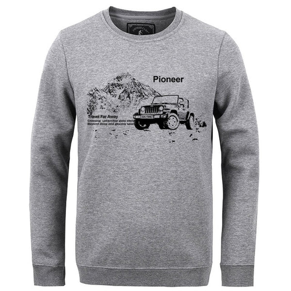 Pioneer Camp autumn Winter men hoodies casual cotton thicken fleece male pullover tracksuit mens crewneck Funny Print sweatshirt