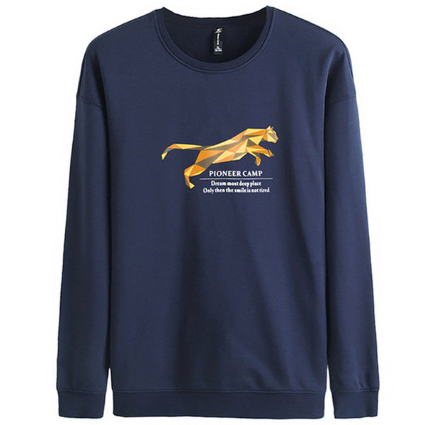 Pioneer Camp autumn Winter men hoodies casual cotton thicken fleece male pullover tracksuit mens crewneck Funny Print sweatshirt