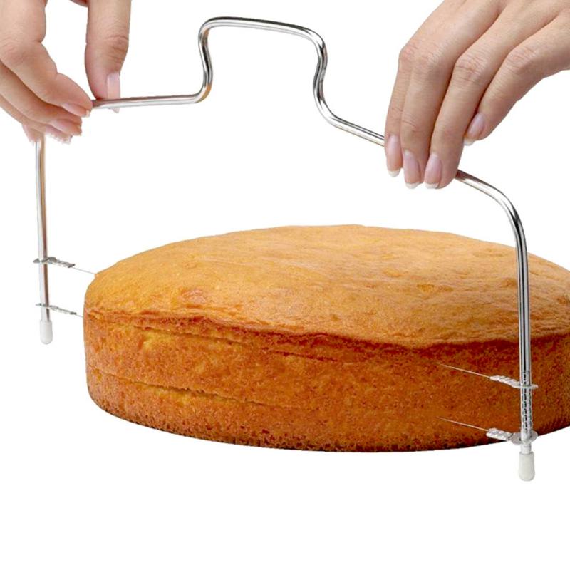 1PC Stainless Steel Adjustable Wire Cake Slicer Cutter Leveler DIY Cake Baking Tools High Quality Kitchen Accessories