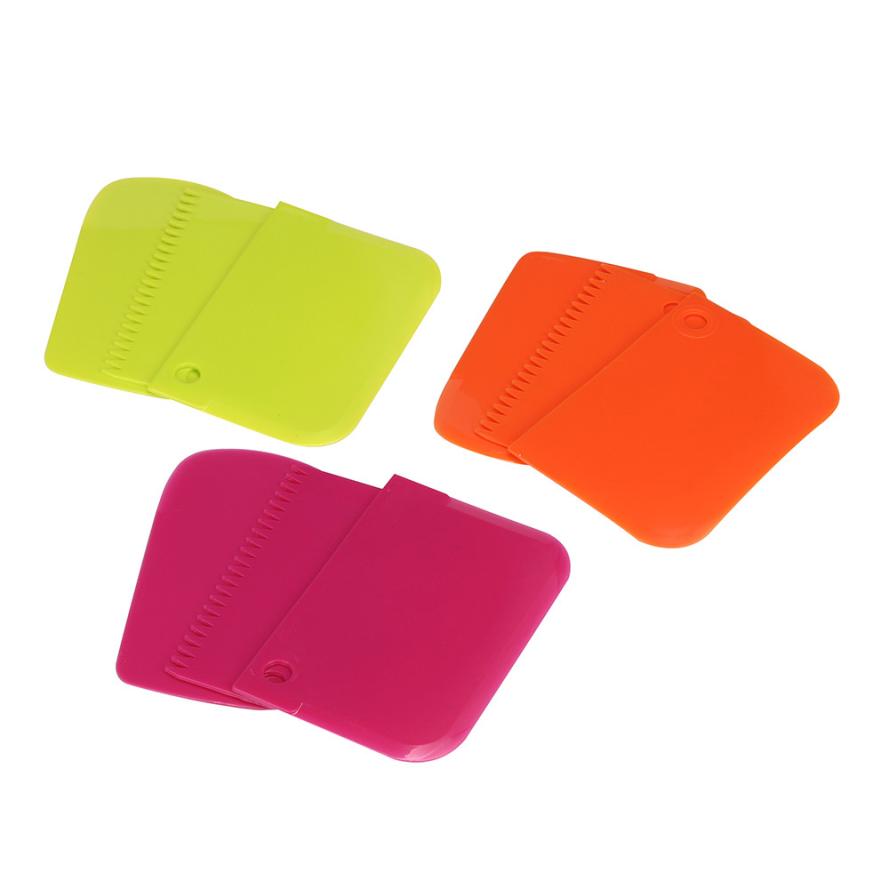 1PC Useful Dough Scraper Cake Decorating Baking Tools Smooth Jagged Edge Spatulas jan19