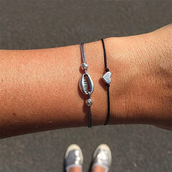 4 Pcs/ Set Classic Arrow Knot Round Crystal Multilayer Adjustable Open Bracelet Set Women Fashion Party Jewelry Multiple Styles