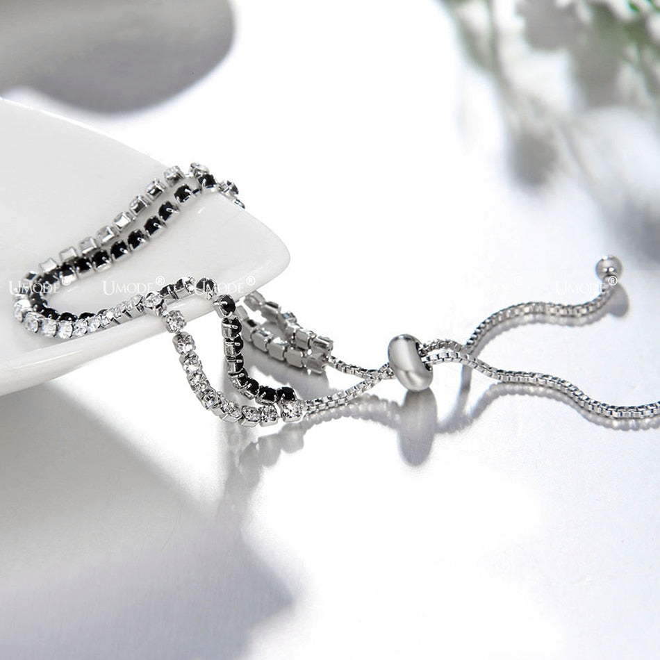 UMODE Trendy 3 Colors Fashions Charms Cubic Zirconia Tennis Bracelet & Bangles For Women Female Gifts New Luxury Jewelry UB0125
