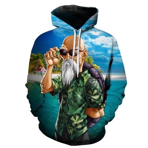 Cartoon hoodie seven dragon ball Z pocket hooded sweatshirt sleeves for men and women wearing a new hoodies Asian size s-6xl.
