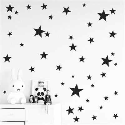 New 45pcs 3-5cm Cartoon Starry Wall Stickers For Kids Rooms Home Decor Little Stars Wall Decals Baby Nursery DIY Vinyl Art Mural