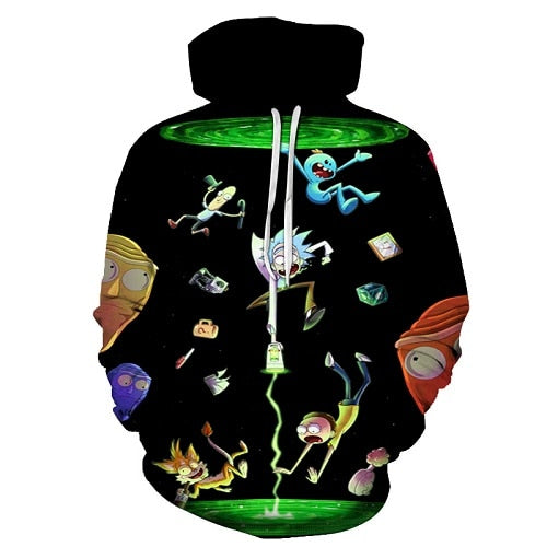 Funny Hoodies Men Women Sweatshirts 3D Hoodie Rick and Morty Pullover Streetwear Hoody Anime Tracksuits Asian size s-6xl