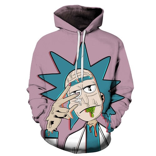 Funny Hoodies Men Women Sweatshirts 3D Hoodie Rick and Morty Pullover Streetwear Hoody Anime Tracksuits Asian size s-6xl