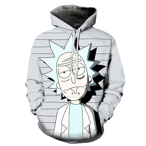 Funny Hoodies Men Women Sweatshirts 3D Hoodie Rick and Morty Pullover Streetwear Hoody Anime Tracksuits Asian size s-6xl