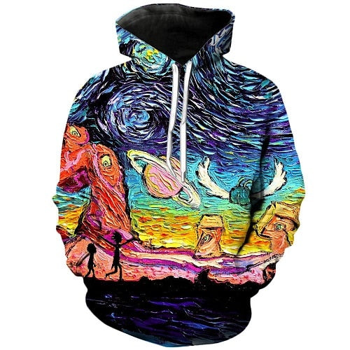 Funny Hoodies Men Women Sweatshirts 3D Hoodie Rick and Morty Pullover Streetwear Hoody Anime Tracksuits Asian size s-6xl