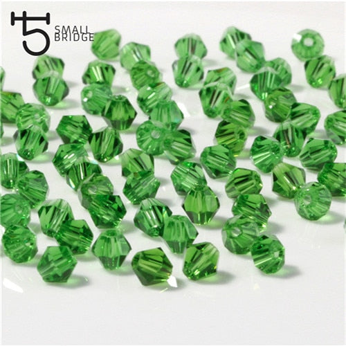 3 4 6mm Austrian Bicone Crystal Beads for Jewelry Making Diy Accessories Multicolor Faceted Glass Spacer Beads Wholesale
