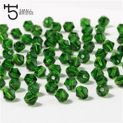 3 4 6mm Austrian Bicone Crystal Beads for Jewelry Making Diy Accessories Multicolor Faceted Glass Spacer Beads Wholesale