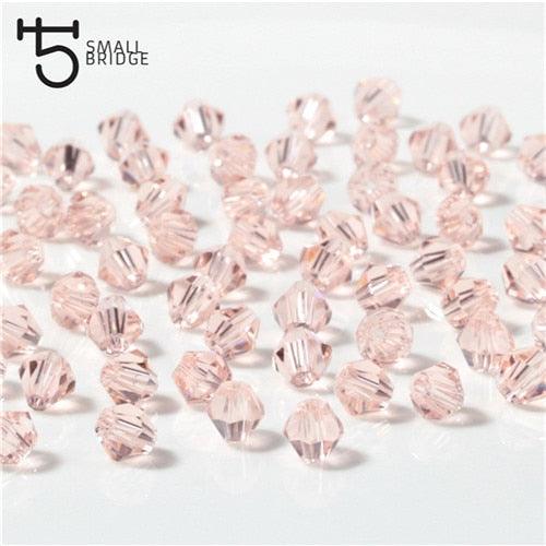 3 4 6mm Austrian Bicone Crystal Beads for Jewelry Making Diy Accessories Multicolor Faceted Glass Spacer Beads Wholesale