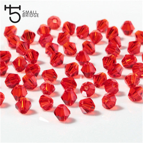 3 4 6mm Austrian Bicone Crystal Beads for Jewelry Making Diy Accessories Multicolor Faceted Glass Spacer Beads Wholesale
