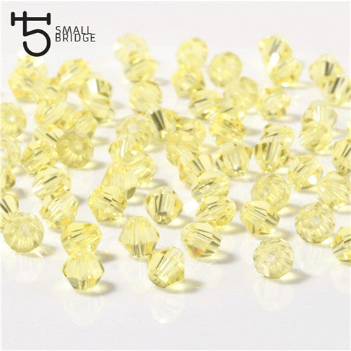 3 4 6mm Austrian Bicone Crystal Beads for Jewelry Making Diy Accessories Multicolor Faceted Glass Spacer Beads Wholesale