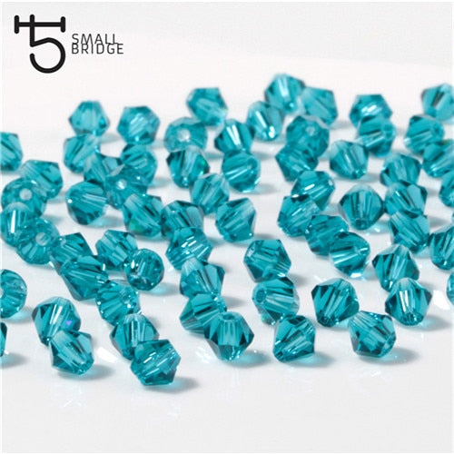3 4 6mm Austrian Bicone Crystal Beads for Jewelry Making Diy Accessories Multicolor Faceted Glass Spacer Beads Wholesale
