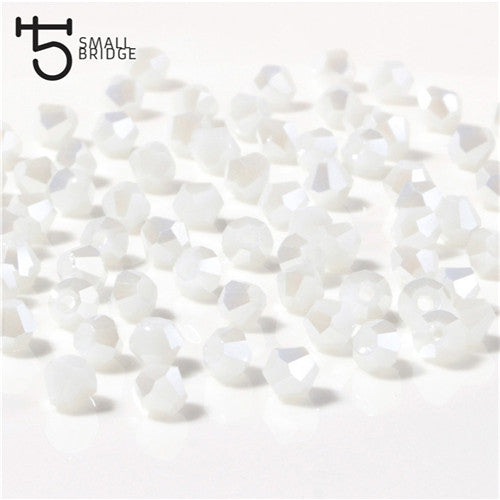 3 4 6mm Austrian Bicone Crystal Beads for Jewelry Making Diy Accessories Multicolor Faceted Glass Spacer Beads Wholesale
