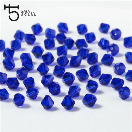 3 4 6mm Austrian Bicone Crystal Beads for Jewelry Making Diy Accessories Multicolor Faceted Glass Spacer Beads Wholesale