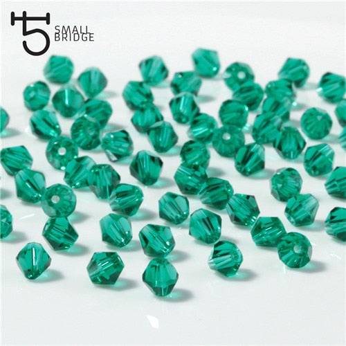 3 4 6mm Austrian Bicone Crystal Beads for Jewelry Making Diy Accessories Multicolor Faceted Glass Spacer Beads Wholesale