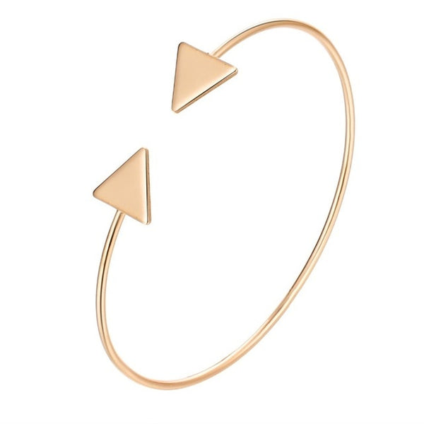 KISS WIFE 5Pcs/Set Fashion Punk Gold Chain Moon Leaf Crystal Geometry Open Bracelet Set Women Charm Beach Jewelry Drop Shipping