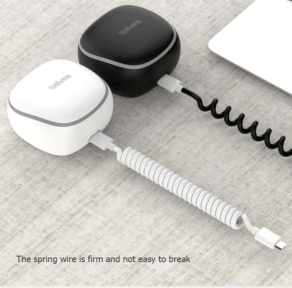 GARAS Power Bank PD/QC3.0 for iPhone/Micro USB/USB C mini Powerbank Fast Charger For xiaomi/huawei Type C To Type C Spring Cable