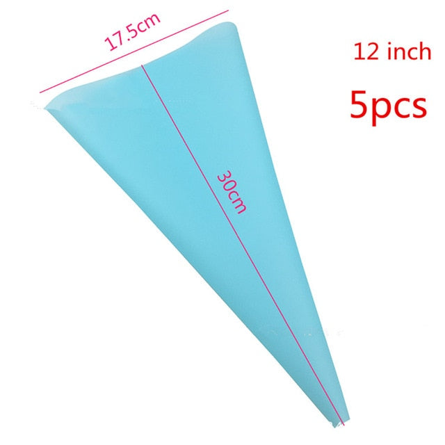 14pc/set Dessert Decorators Silicone Icing Piping Cream Pastry Bag Stainless Steel Piping Icing Nozzle for Cream Pastry Tool