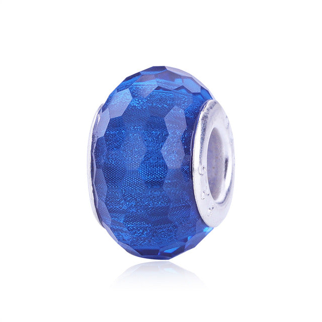 2018 Free Shipping European Colorful Lampwork Glass Beads Murano Aolly Charm Bead Fit Pandora For Girl DIY Bracelets & Bangles