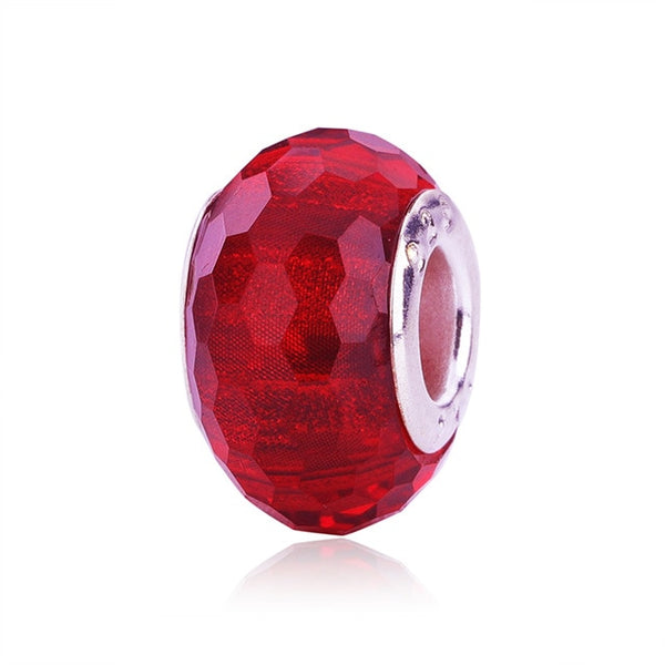 2018 Free Shipping European Colorful Lampwork Glass Beads Murano Aolly Charm Bead Fit Pandora For Girl DIY Bracelets & Bangles