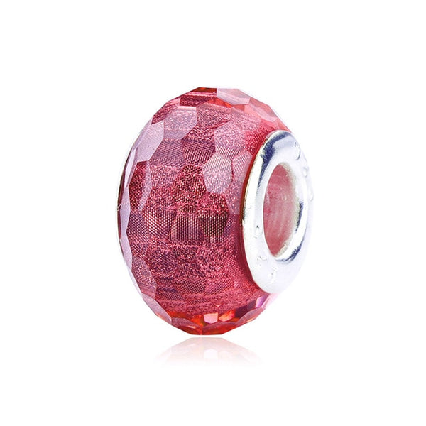 2018 Free Shipping European Colorful Lampwork Glass Beads Murano Aolly Charm Bead Fit Pandora For Girl DIY Bracelets & Bangles