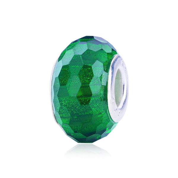 2018 Free Shipping European Colorful Lampwork Glass Beads Murano Aolly Charm Bead Fit Pandora For Girl DIY Bracelets & Bangles