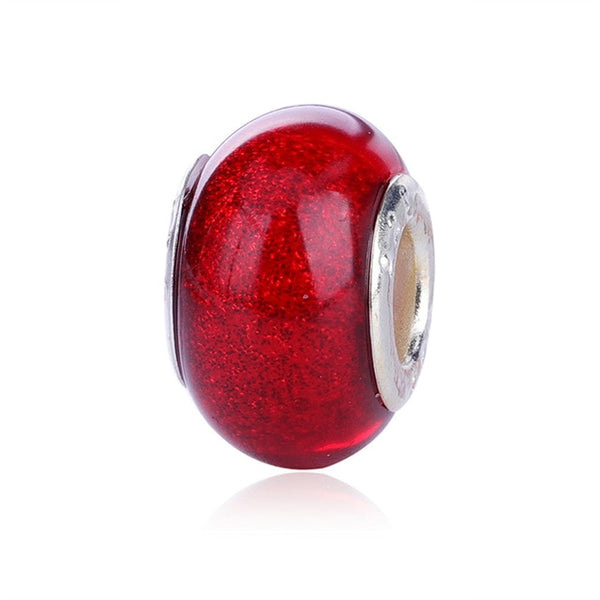 2018 Free Shipping European Colorful Lampwork Glass Beads Murano Aolly Charm Bead Fit Pandora For Girl DIY Bracelets & Bangles