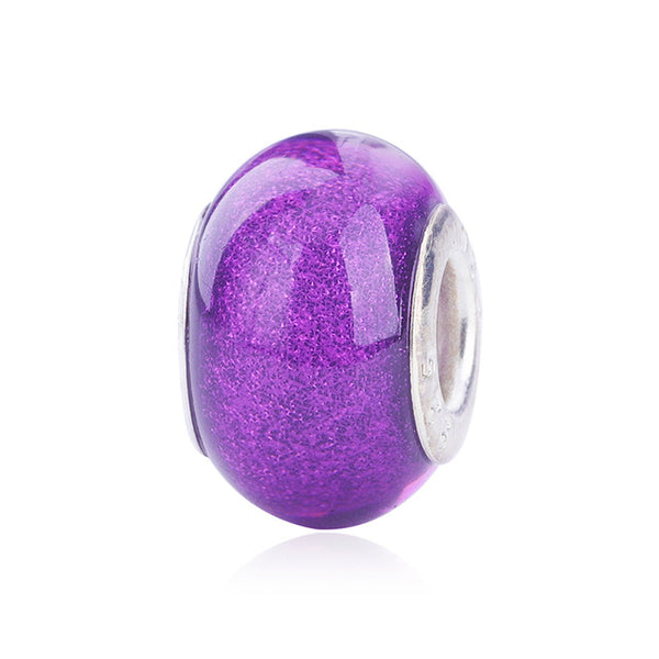 2018 Free Shipping European Colorful Lampwork Glass Beads Murano Aolly Charm Bead Fit Pandora For Girl DIY Bracelets & Bangles