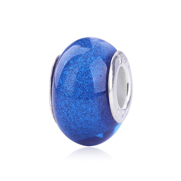 2018 Free Shipping European Colorful Lampwork Glass Beads Murano Aolly Charm Bead Fit Pandora For Girl DIY Bracelets & Bangles