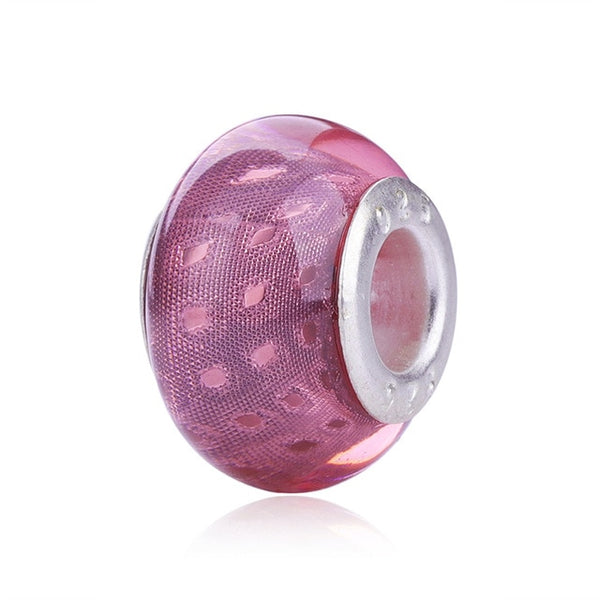 2018 Free Shipping European Colorful Lampwork Glass Beads Murano Aolly Charm Bead Fit Pandora For Girl DIY Bracelets & Bangles