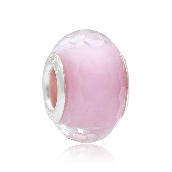 2018 Free Shipping European Colorful Lampwork Glass Beads Murano Aolly Charm Bead Fit Pandora For Girl DIY Bracelets & Bangles