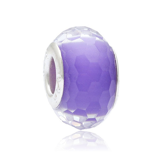 2018 Free Shipping European Colorful Lampwork Glass Beads Murano Aolly Charm Bead Fit Pandora For Girl DIY Bracelets & Bangles
