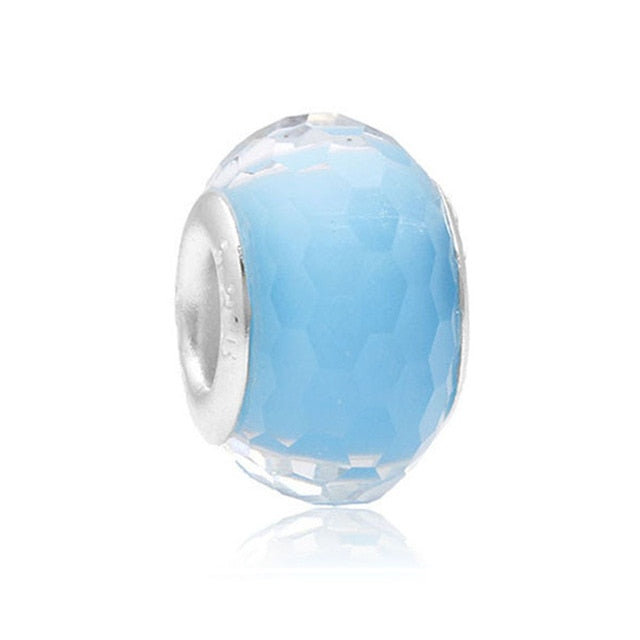 2018 Free Shipping European Colorful Lampwork Glass Beads Murano Aolly Charm Bead Fit Pandora For Girl DIY Bracelets & Bangles