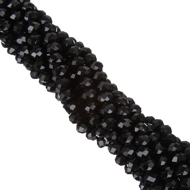 LNRRABC AA+ Quality 6MM 100piece/lot Candy Color Round Faceted Glass String Beads Crystal Rondelles White/Black/Red/Green/Yello