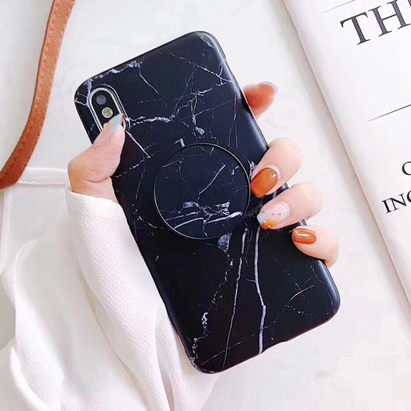 SUYACS Marble Pattern Kickstand Phone Case For iPhone X 6 6S 7 8 Plus Fashion IMD Soft Protective Phone Back Cover Case Coque