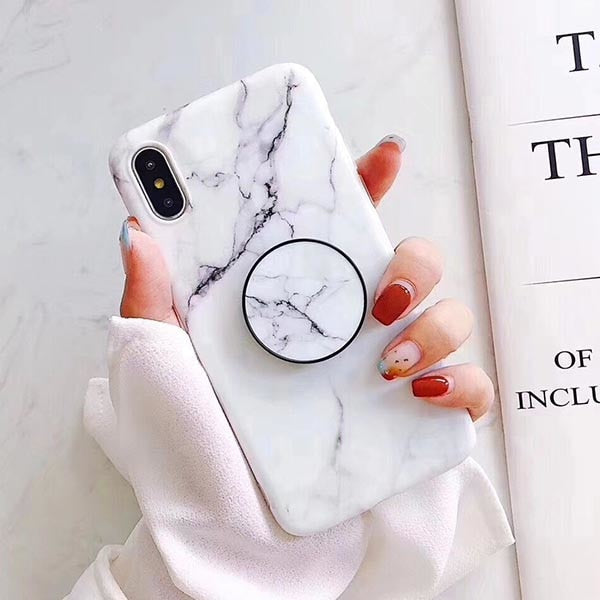 SUYACS Marble Pattern Kickstand Phone Case For iPhone X 6 6S 7 8 Plus Fashion IMD Soft Protective Phone Back Cover Case Coque