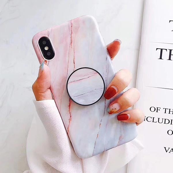 SUYACS Marble Pattern Kickstand Phone Case For iPhone X 6 6S 7 8 Plus Fashion IMD Soft Protective Phone Back Cover Case Coque