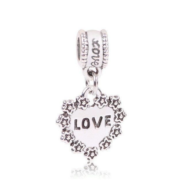 dodocharms Camera Mickey Starfish Love Pendant With Blue Crystal Silver Alloy Beads Charms Fit Pandora Bracelets DIY Jewelry
