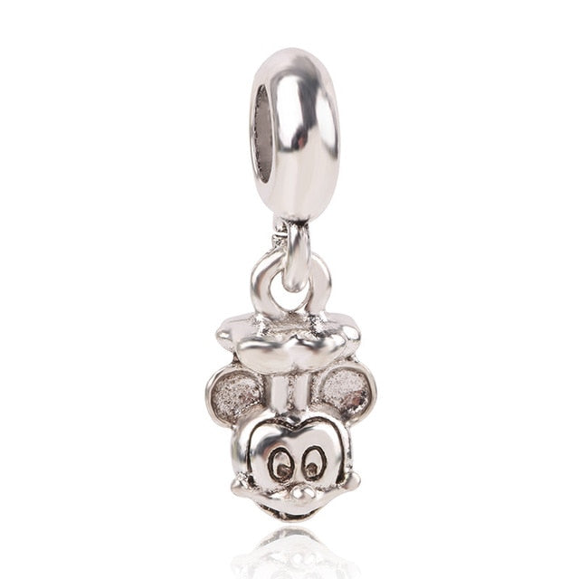 dodocharms Camera Mickey Starfish Love Pendant With Blue Crystal Silver Alloy Beads Charms Fit Pandora Bracelets DIY Jewelry