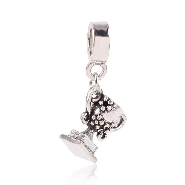 dodocharms Camera Mickey Starfish Love Pendant With Blue Crystal Silver Alloy Beads Charms Fit Pandora Bracelets DIY Jewelry